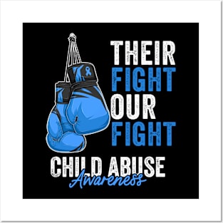 Child Abuse Prevention Awareness Month Blue Ribbon gift idea Posters and Art